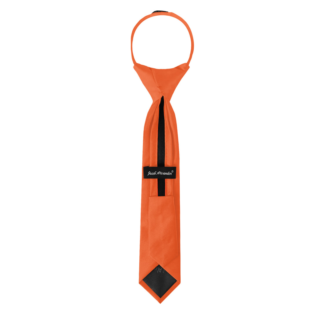 Kids' Solid 11" Zipper Tie - Orange