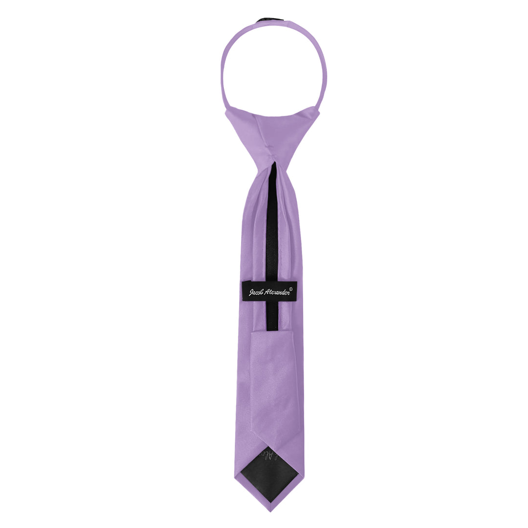 Kids' Solid 11" Zipper Tie - Lavender