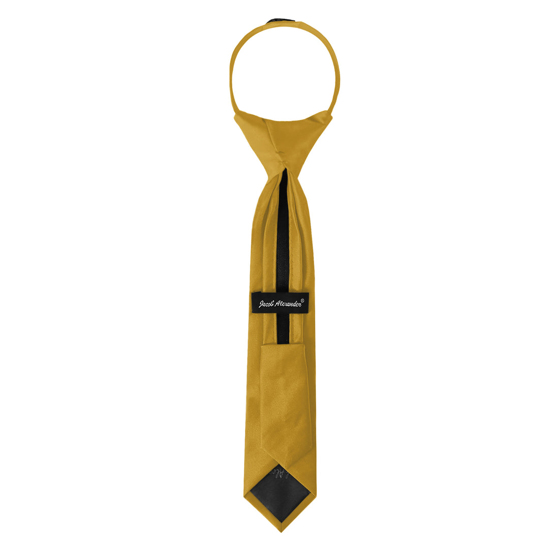 Kids' Solid 11" Zipper Tie - Gold