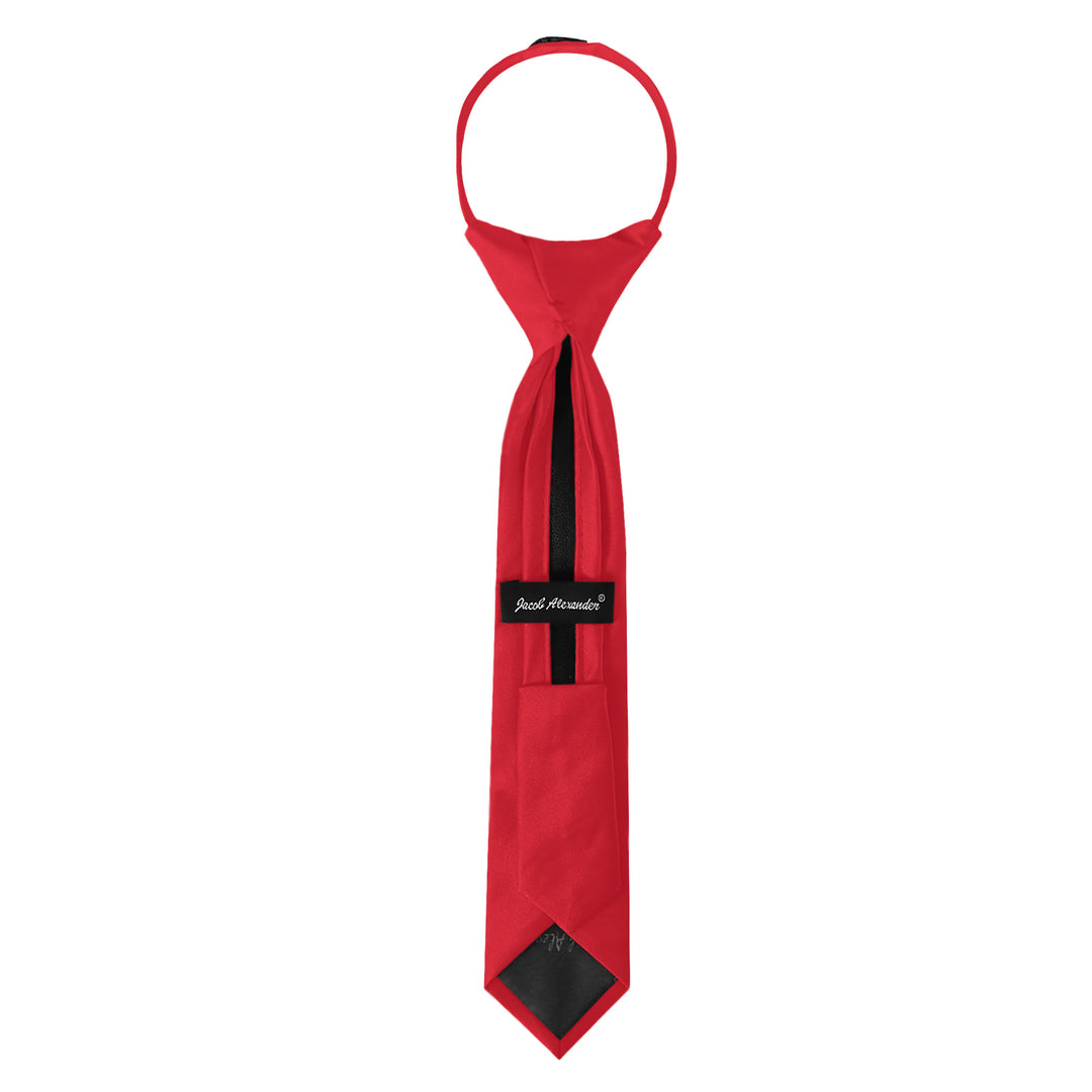 Kids' Solid 11" Zipper Tie - Red