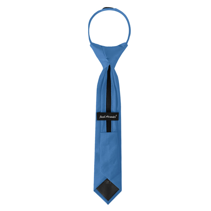 Kids' Solid 11" Zipper Tie - Ocean Blue