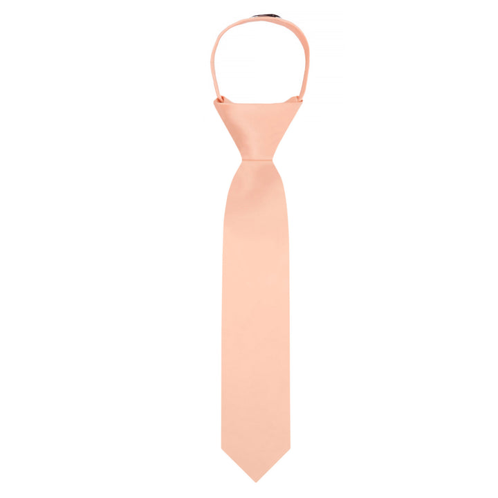 Kids' Solid 11" Zipper Tie - Peach