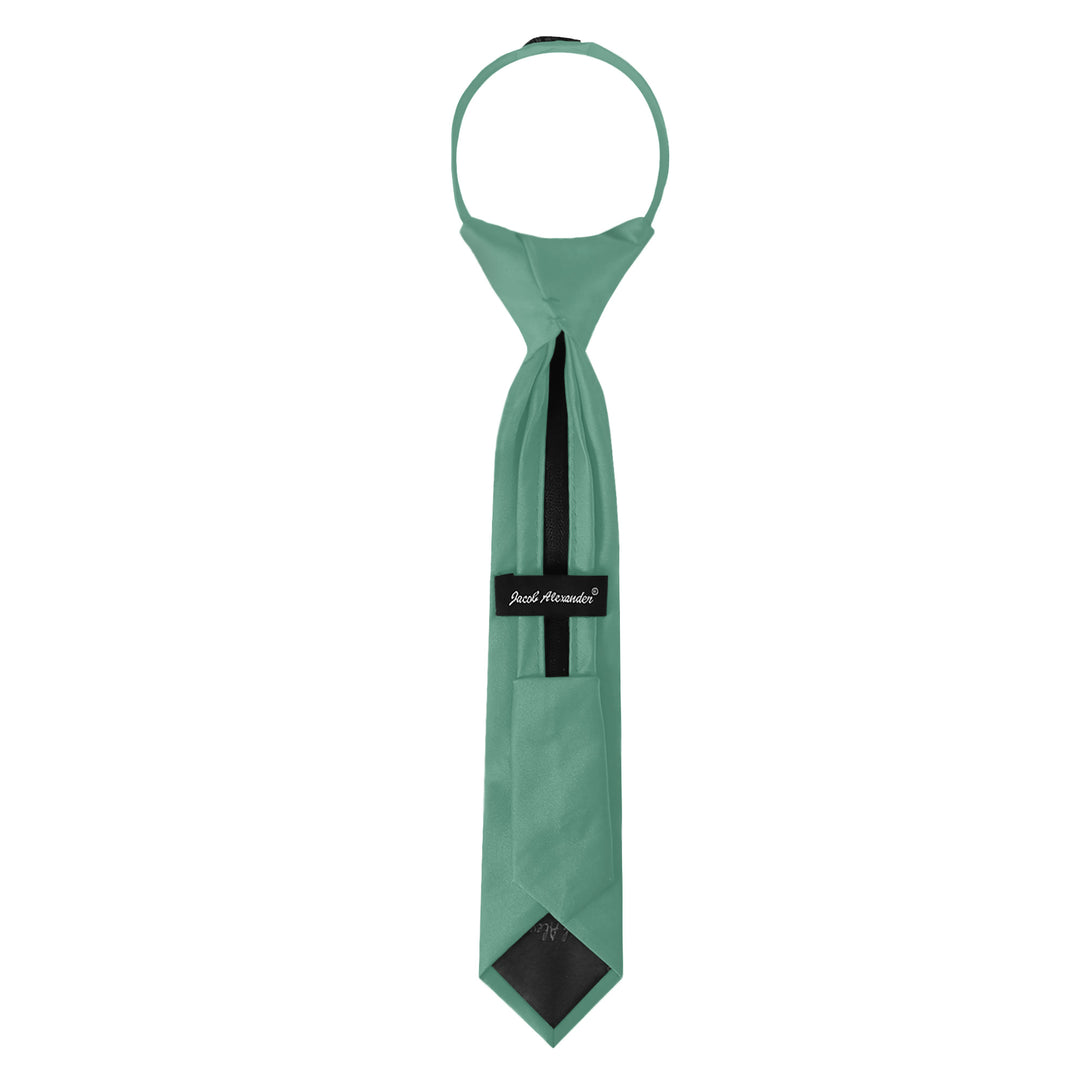 Kids' Solid 11" Zipper Tie - Seafoam