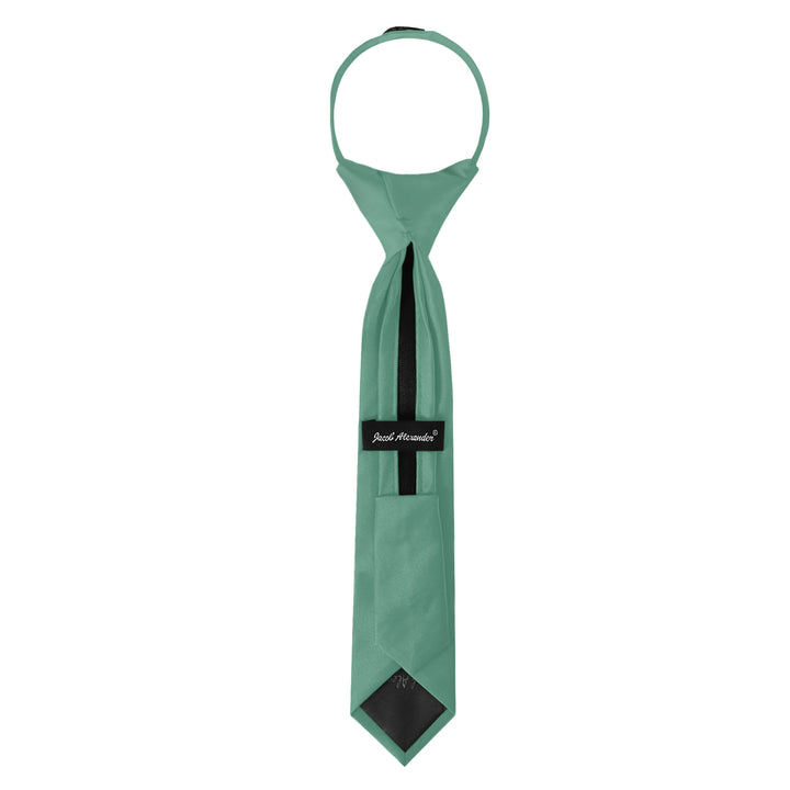 Kids' Solid 11" Zipper Tie - Seafoam