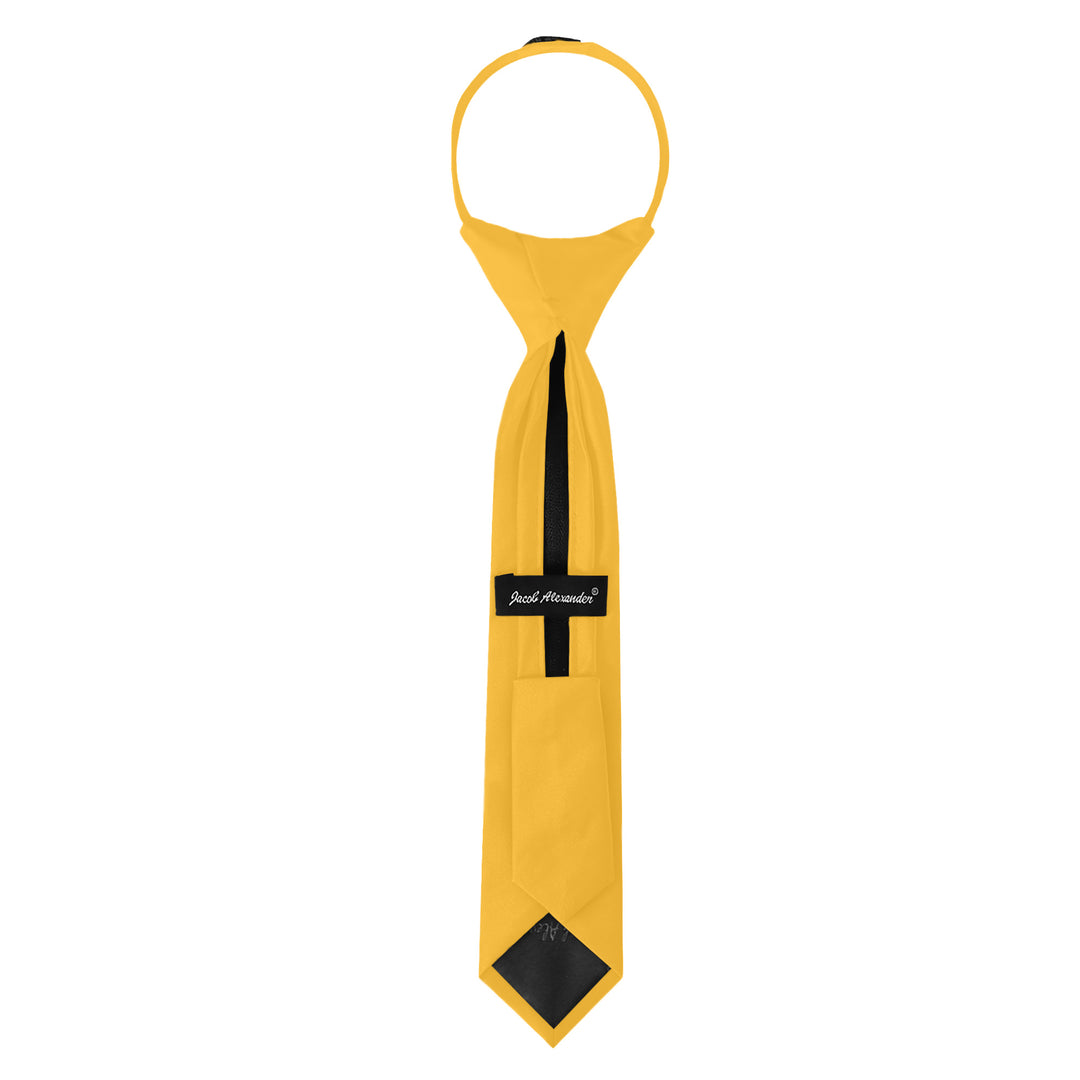 Kids' Solid 11" Zipper Tie - Bright Gold