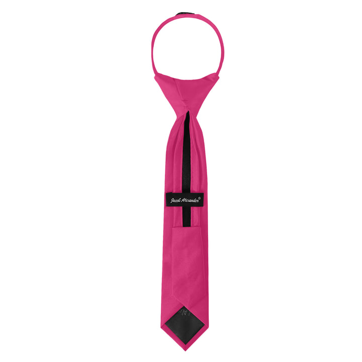 Kids' Solid 11" Zipper Tie - Fuchsia Pink