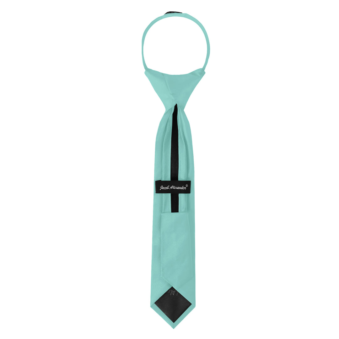Kids' Solid 11" Zipper Tie - Aqua