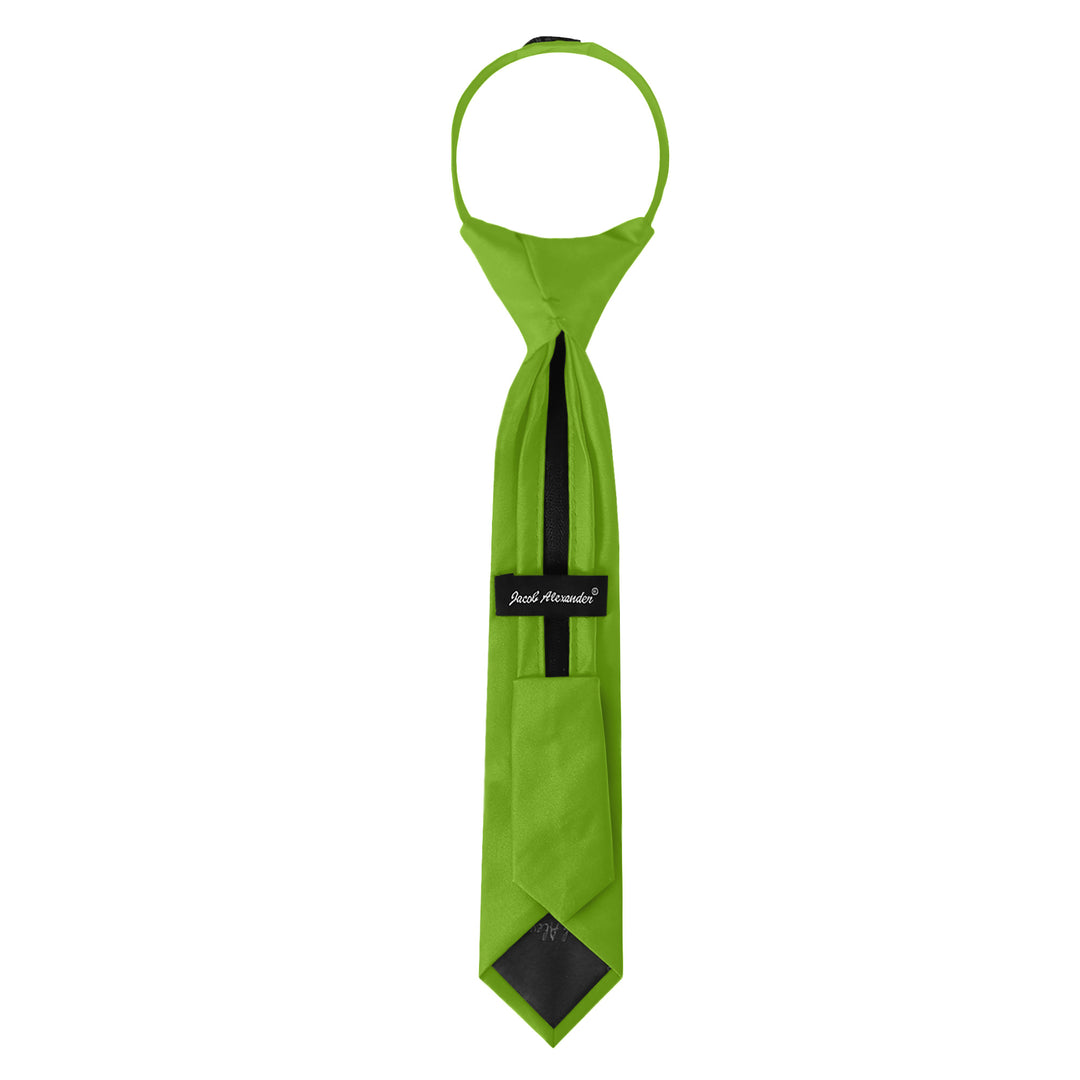 Kids' Solid 11" Zipper Tie - Apple Green