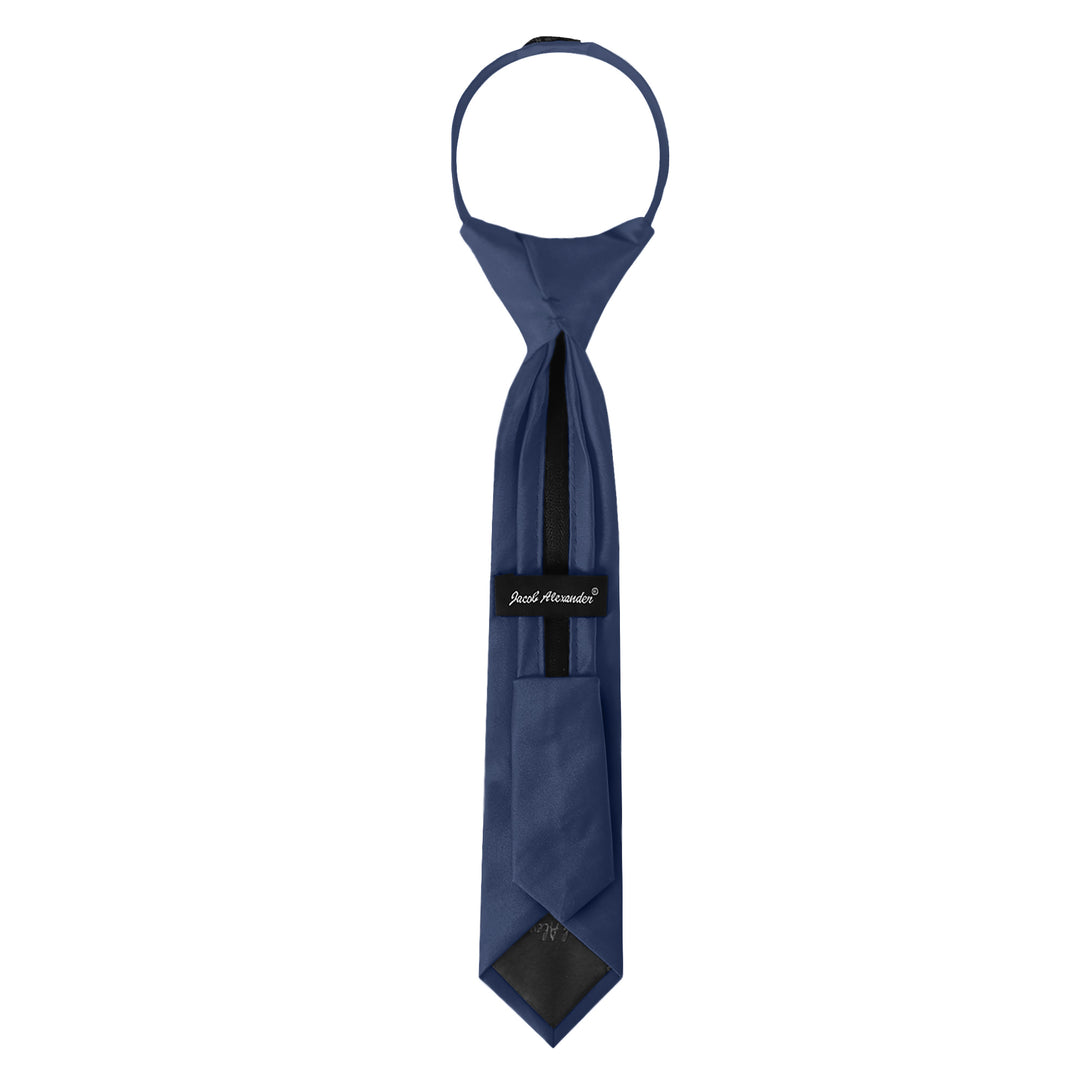 Kids' Solid 11" Zipper Tie - Steel Blue