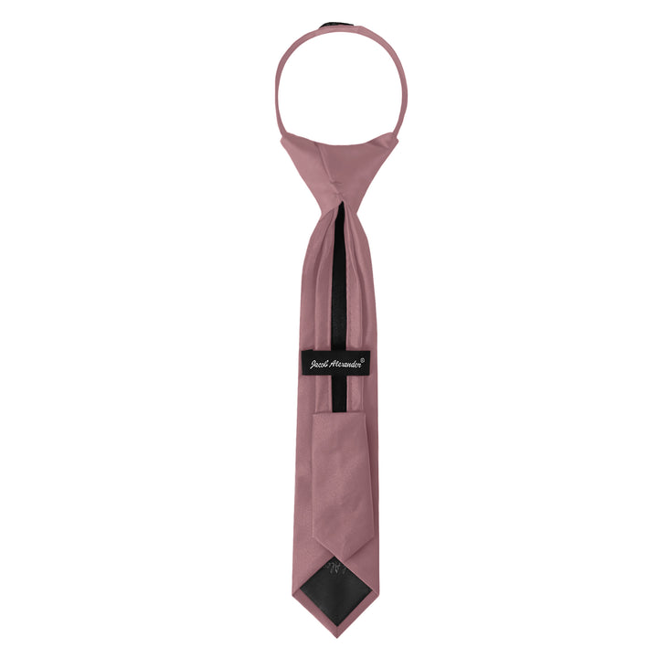 Kids' Solid 11" Zipper Tie - Dusty Rose