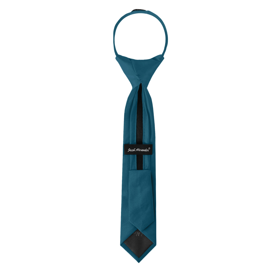 Kids' Solid 11" Zipper Tie - Pacific Blue
