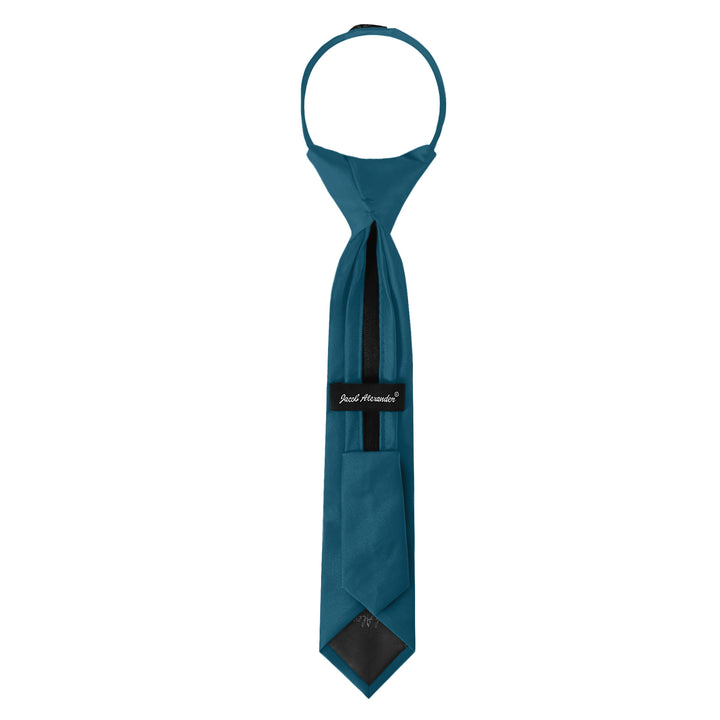 Kids' Solid 11" Zipper Tie - Pacific Blue