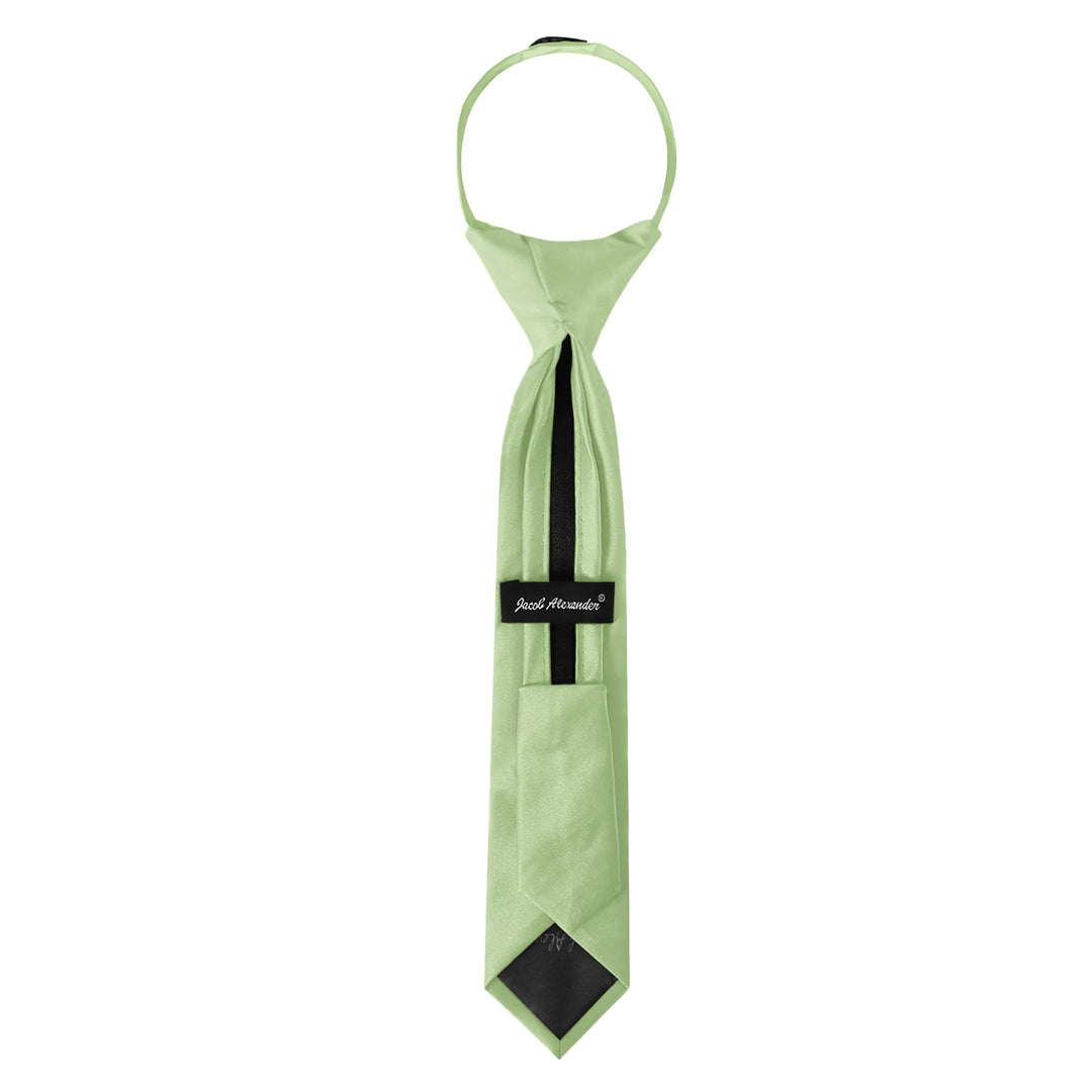 Kids' Solid 11" Zipper Tie - Honeydew