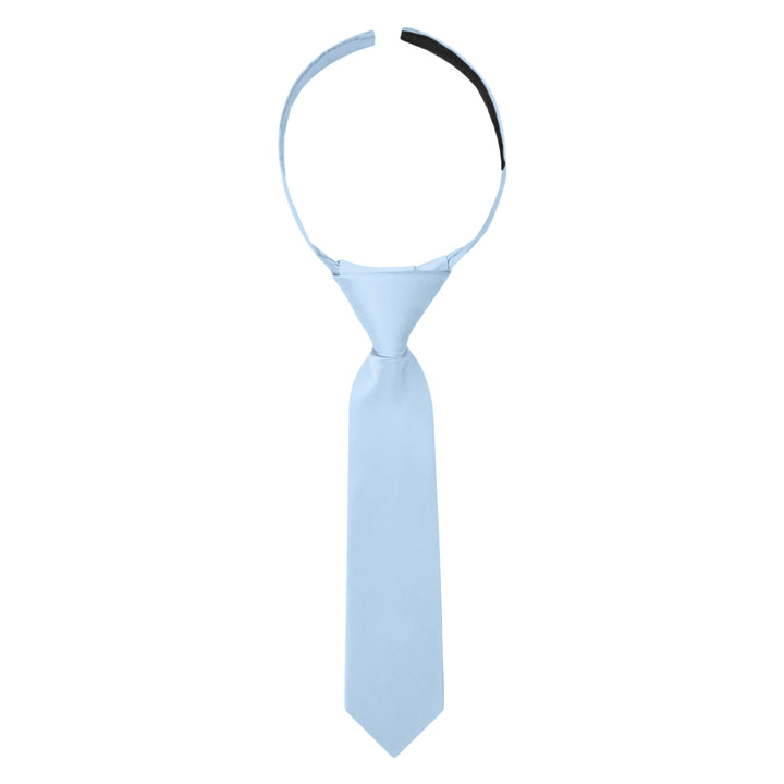 Baby's Solid 8" Hook-and-Loop Band Tie - Sky Blue