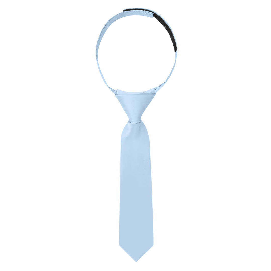 Baby's Solid 8" Hook-and-Loop Band Tie - Sky Blue