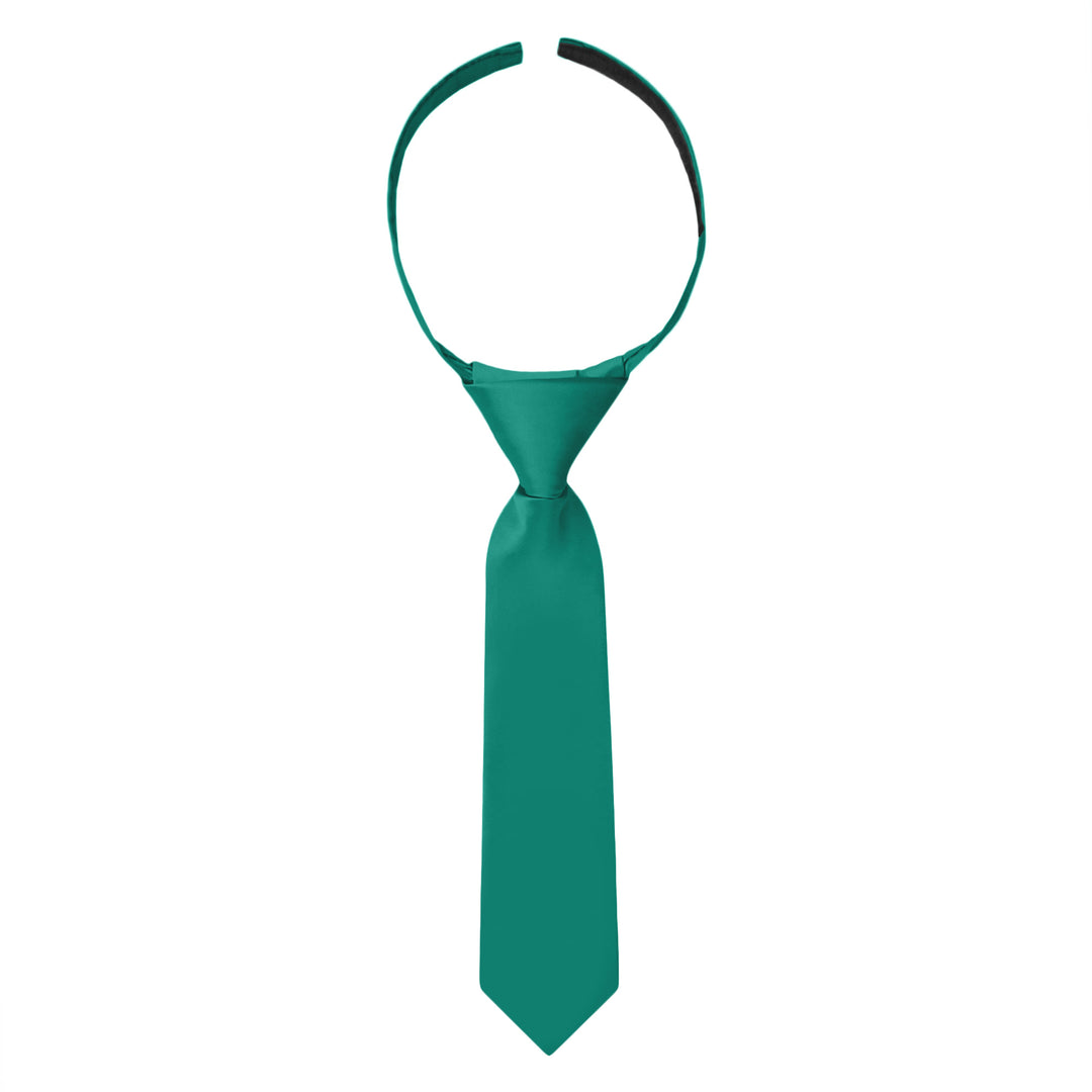 Baby's Solid 8" Hook-and-Loop Band Tie - Kelly Green