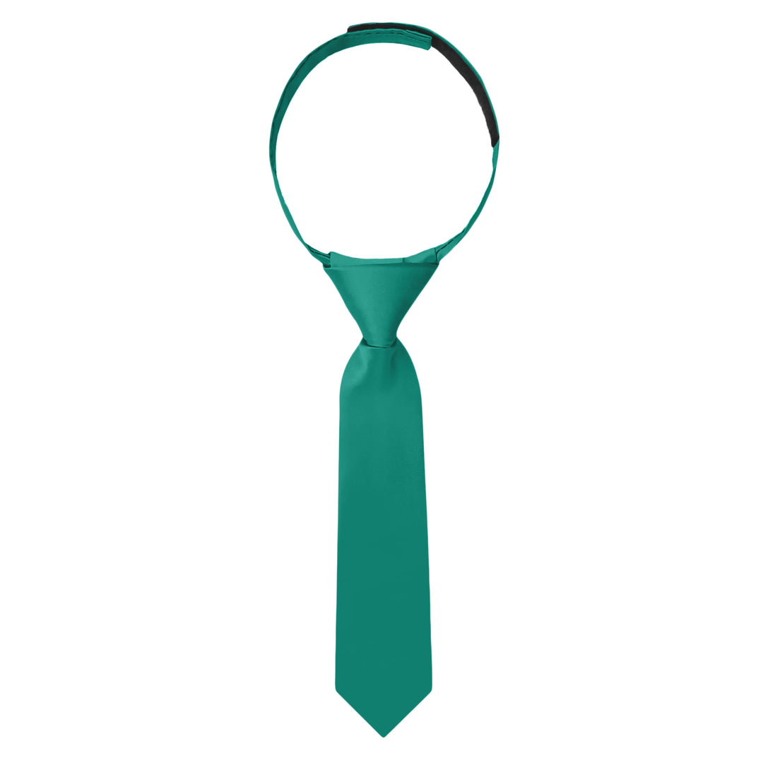 Baby's Solid 8" Hook-and-Loop Band Tie - Kelly Green