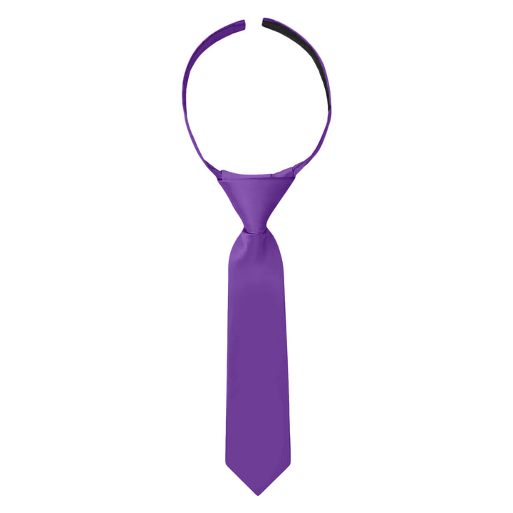 Baby's Solid 8" Hook-and-Loop Band Tie - Purple