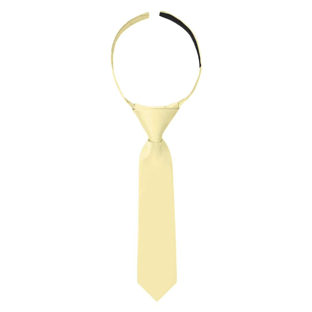 Baby's Solid 8" Hook-and-Loop Band Tie - Yellow