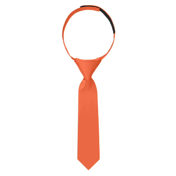 Baby's Solid 8" Hook-and-Loop Band Tie - Orange