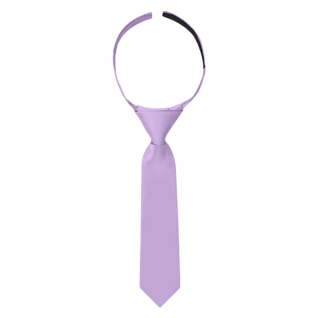 Baby's Solid 8" Hook-and-Loop Band Tie - Lavender
