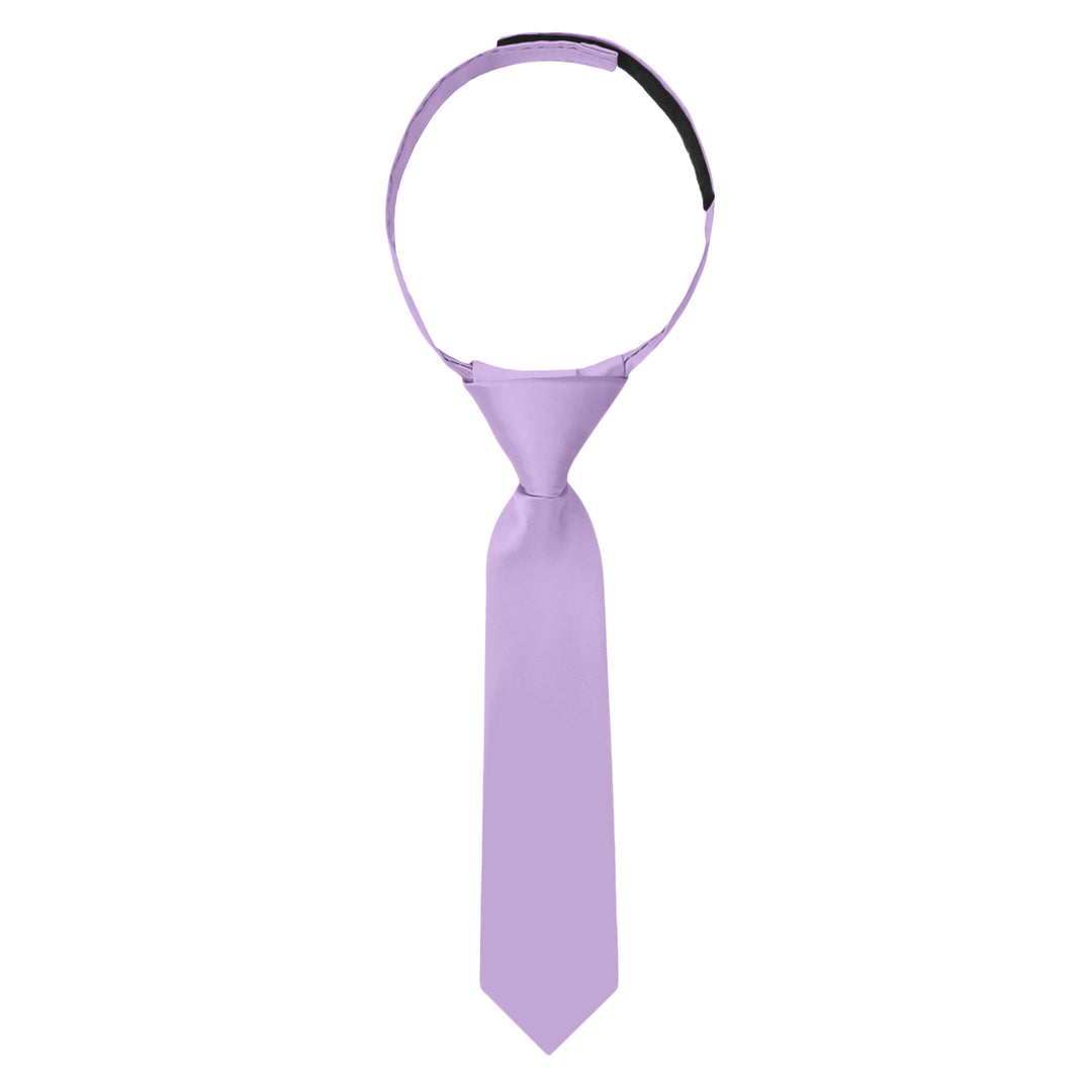 Baby's Solid 8" Hook-and-Loop Band Tie - Lavender