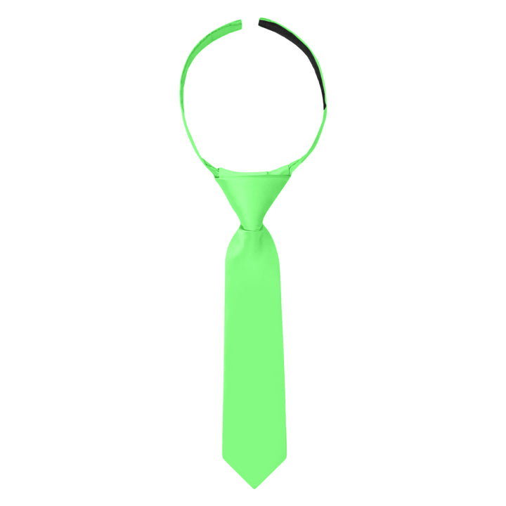 Baby's Solid 8" Hook-and-Loop Band Tie - Lime Green