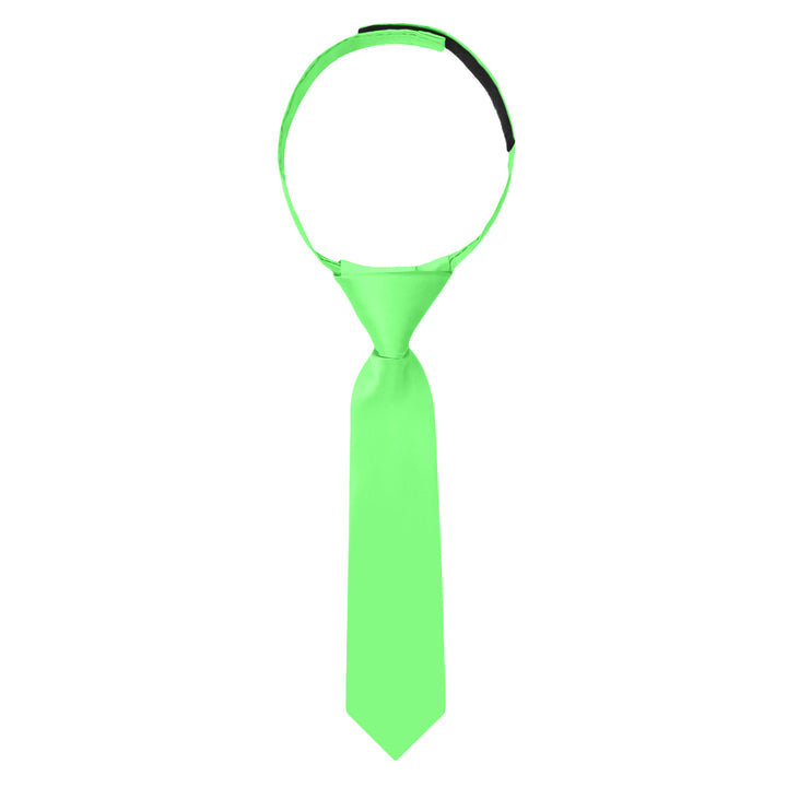 Baby's Solid 8" Hook-and-Loop Band Tie - Lime Green