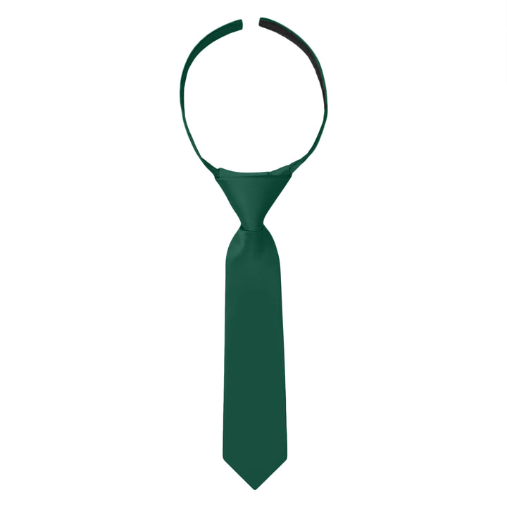Baby's Solid 8" Hook-and-Loop Band Tie - Hunter Green