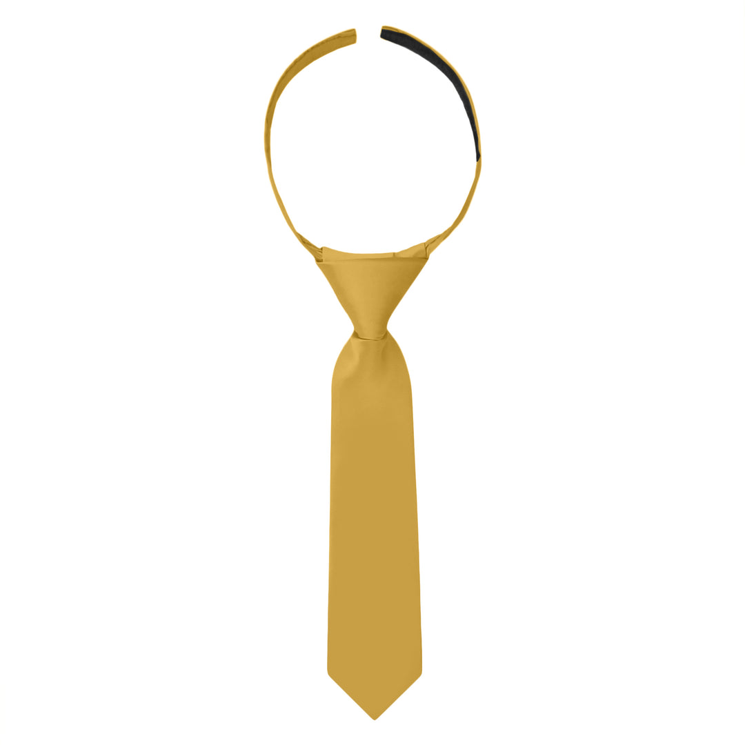 Baby's Solid 8" Hook-and-Loop Band Tie - Gold