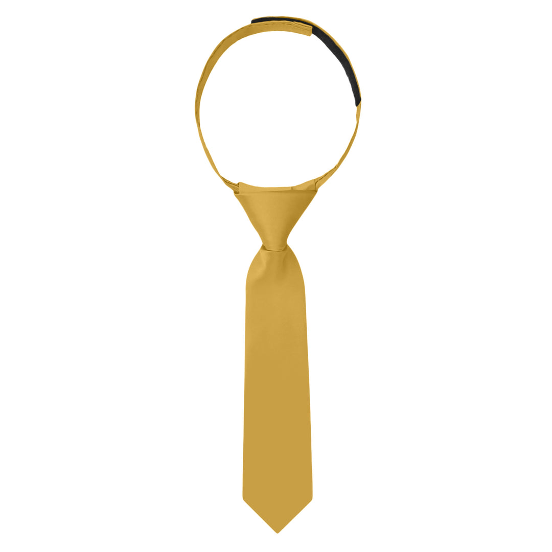 Baby's Solid 8" Hook-and-Loop Band Tie - Gold