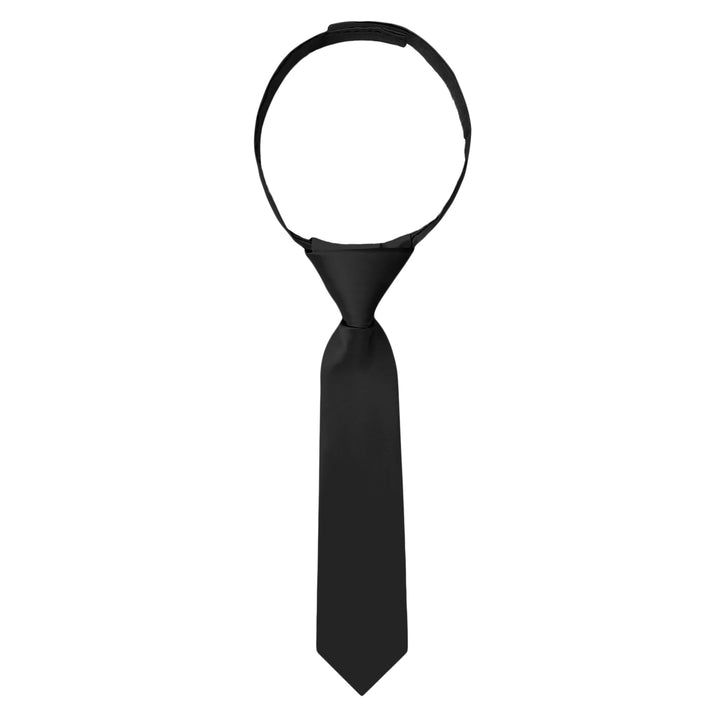Baby's Solid 8" Hook-and-Loop Band Tie - Black