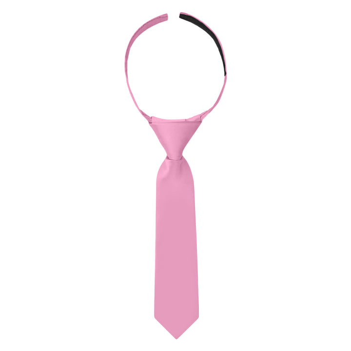 Baby's Solid 8" Hook-and-Loop Band Tie - Carnation Pink