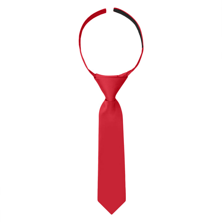 Baby's Solid 8" Hook-and-Loop Band Tie - Red