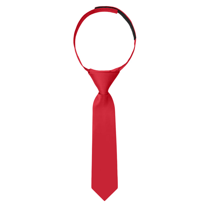 Baby's Solid 8" Hook-and-Loop Band Tie - Red