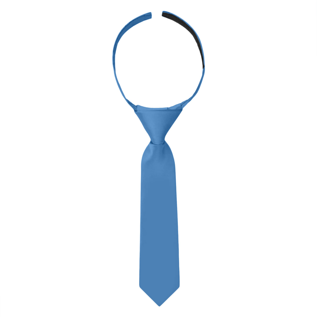Baby's Solid 8" Hook-and-Loop Band Tie - Ocean Blue