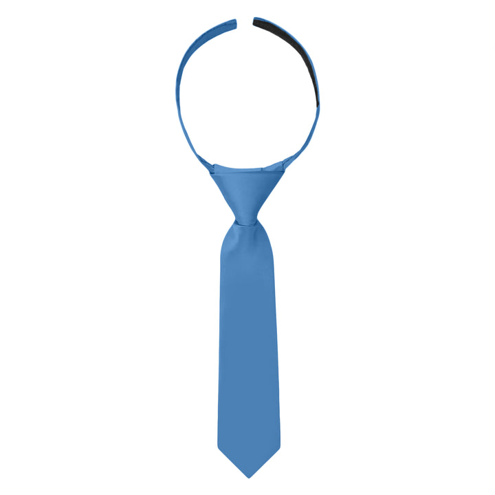 Baby's Solid 8" Hook-and-Loop Band Tie - Ocean Blue