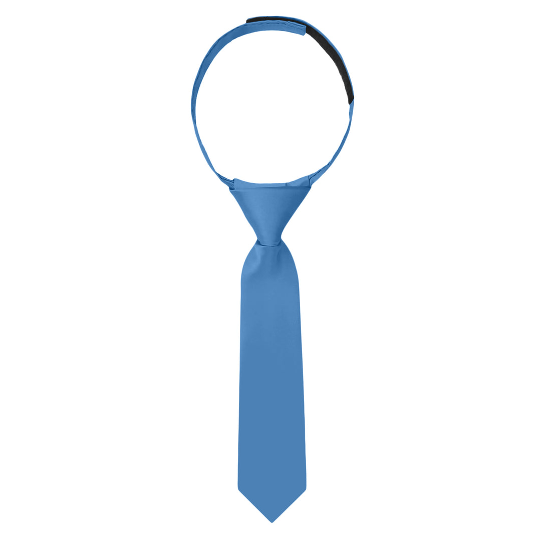 Baby's Solid 8" Hook-and-Loop Band Tie - Ocean Blue