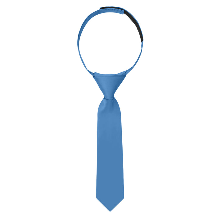 Baby's Solid 8" Hook-and-Loop Band Tie - Ocean Blue
