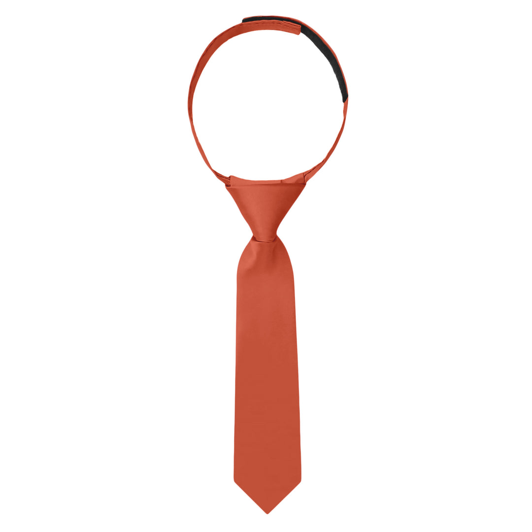Baby's Solid 8" Hook-and-Loop Band Tie - Rust