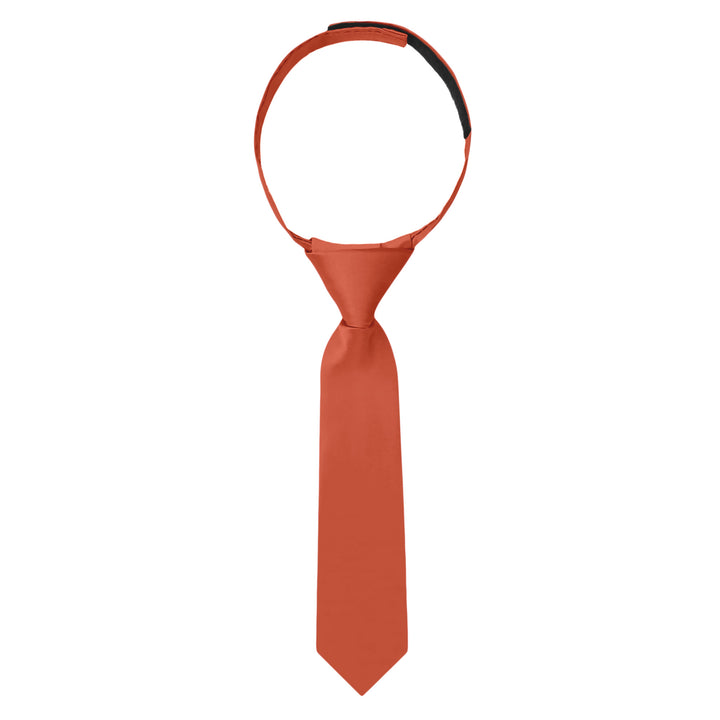 Baby's Solid 8" Hook-and-Loop Band Tie - Rust