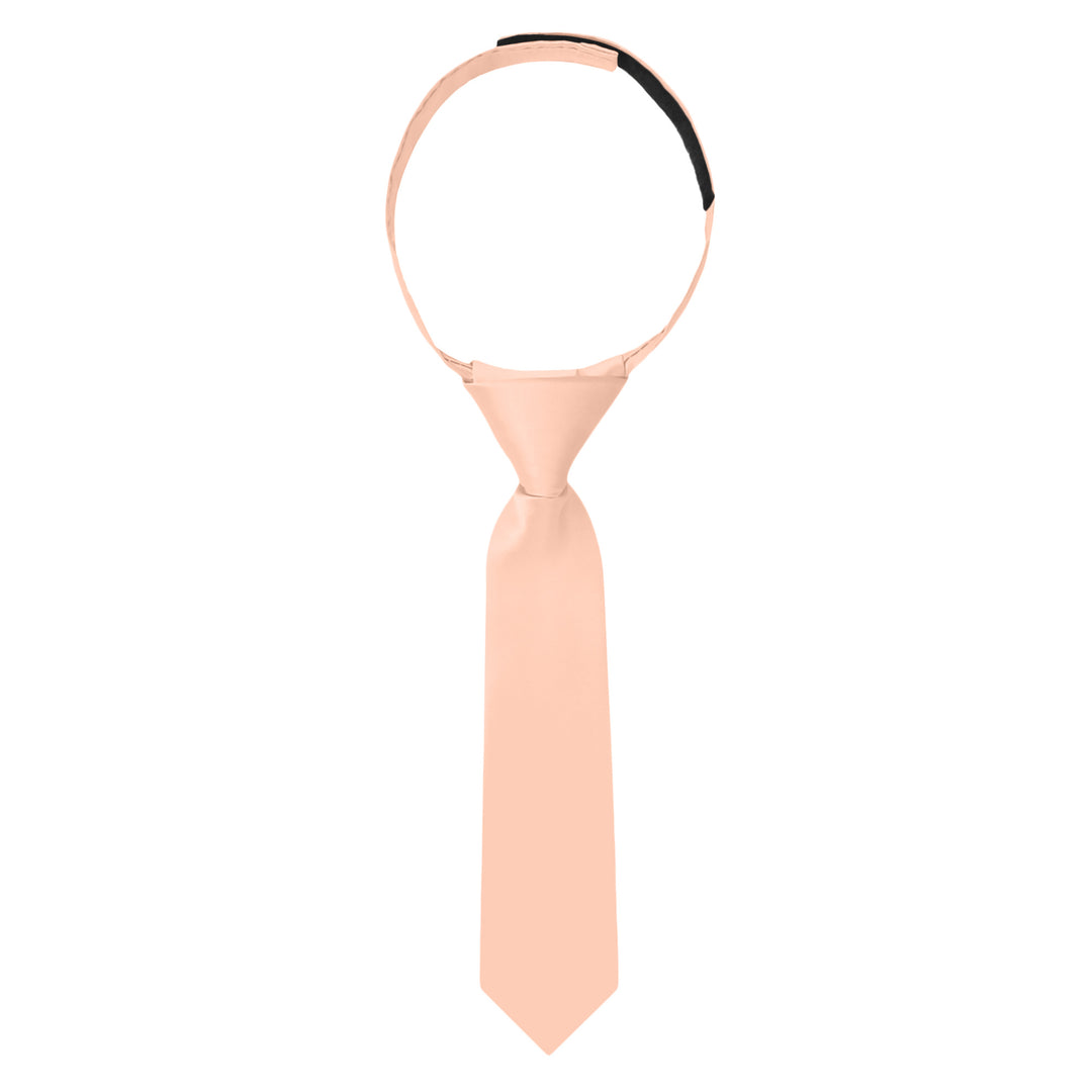 Baby's Solid 8" Hook-and-Loop Band Tie - Peach