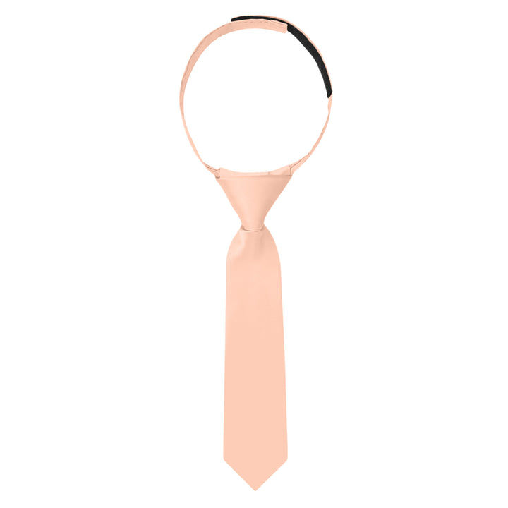 Baby's Solid 8" Hook-and-Loop Band Tie - Peach