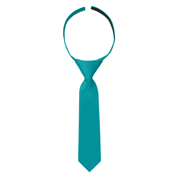 Baby's Solid 8" Hook-and-Loop Band Tie - Teal Green