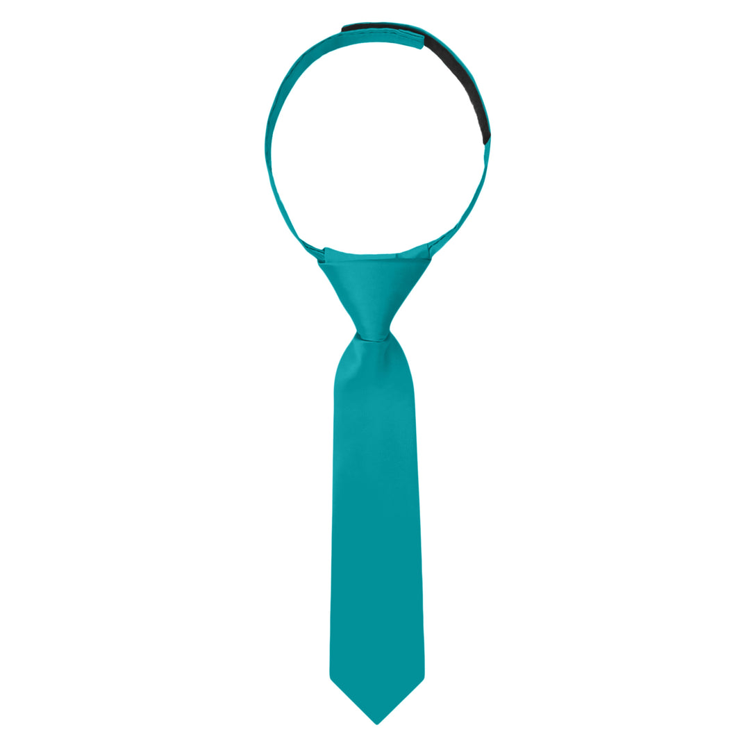 Baby's Solid 8" Hook-and-Loop Band Tie - Teal Green