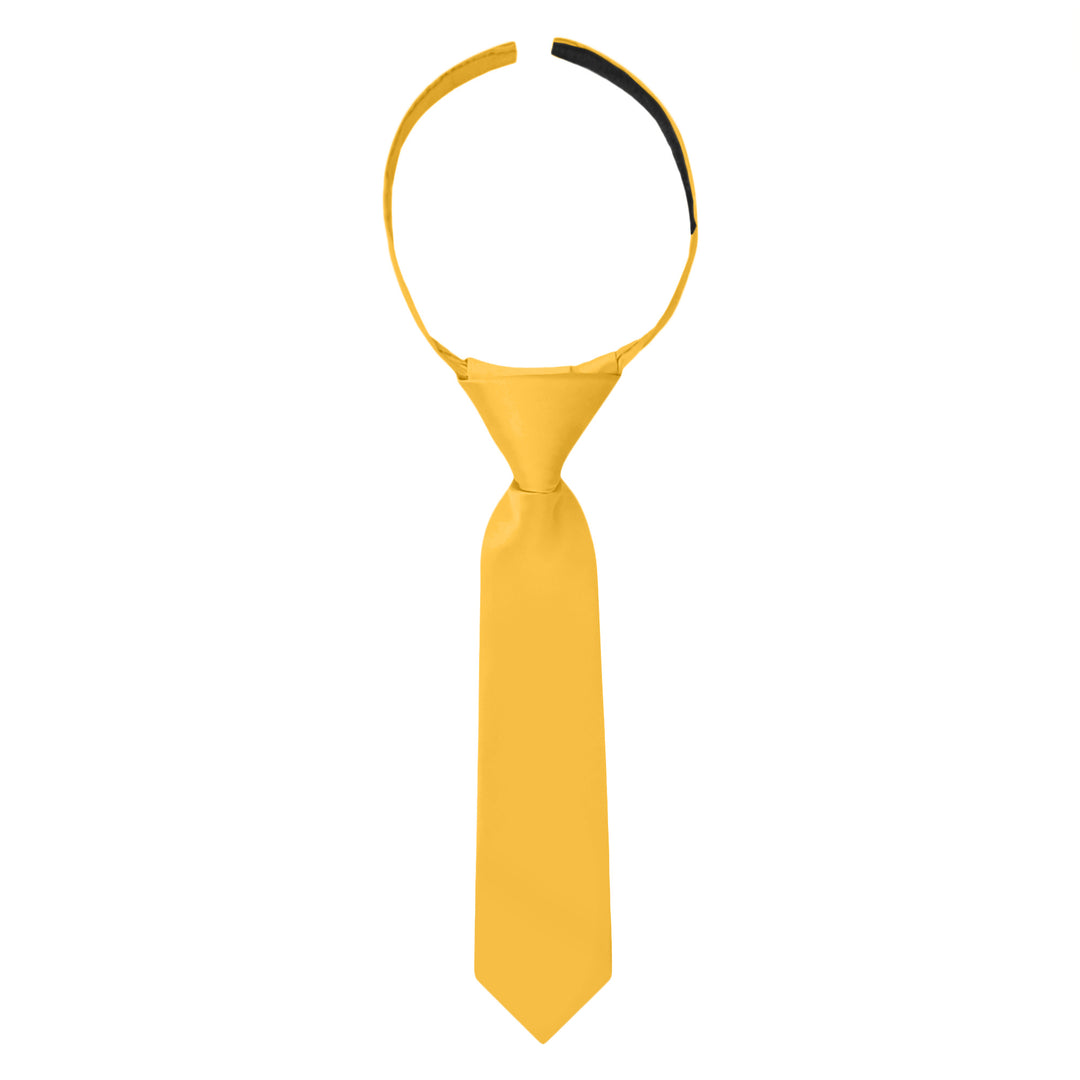 Baby's Solid 8" Hook-and-Loop Band Tie - Bright Gold