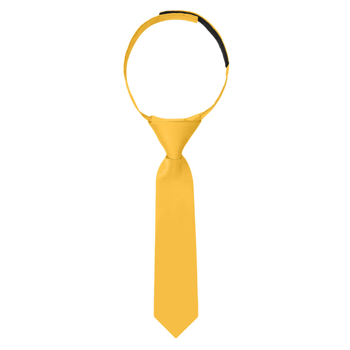 Baby's Solid 8" Hook-and-Loop Band Tie - Bright Gold