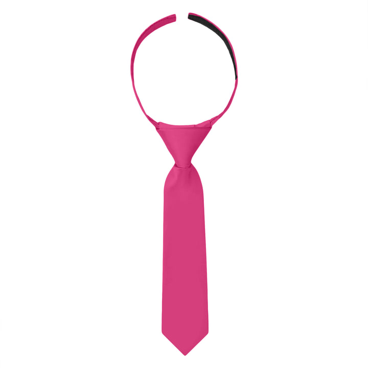 Baby's Solid 8" Hook-and-Loop Band Tie - Fuchsia Pink