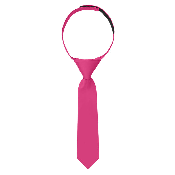 Baby's Solid 8" Hook-and-Loop Band Tie - Fuchsia Pink