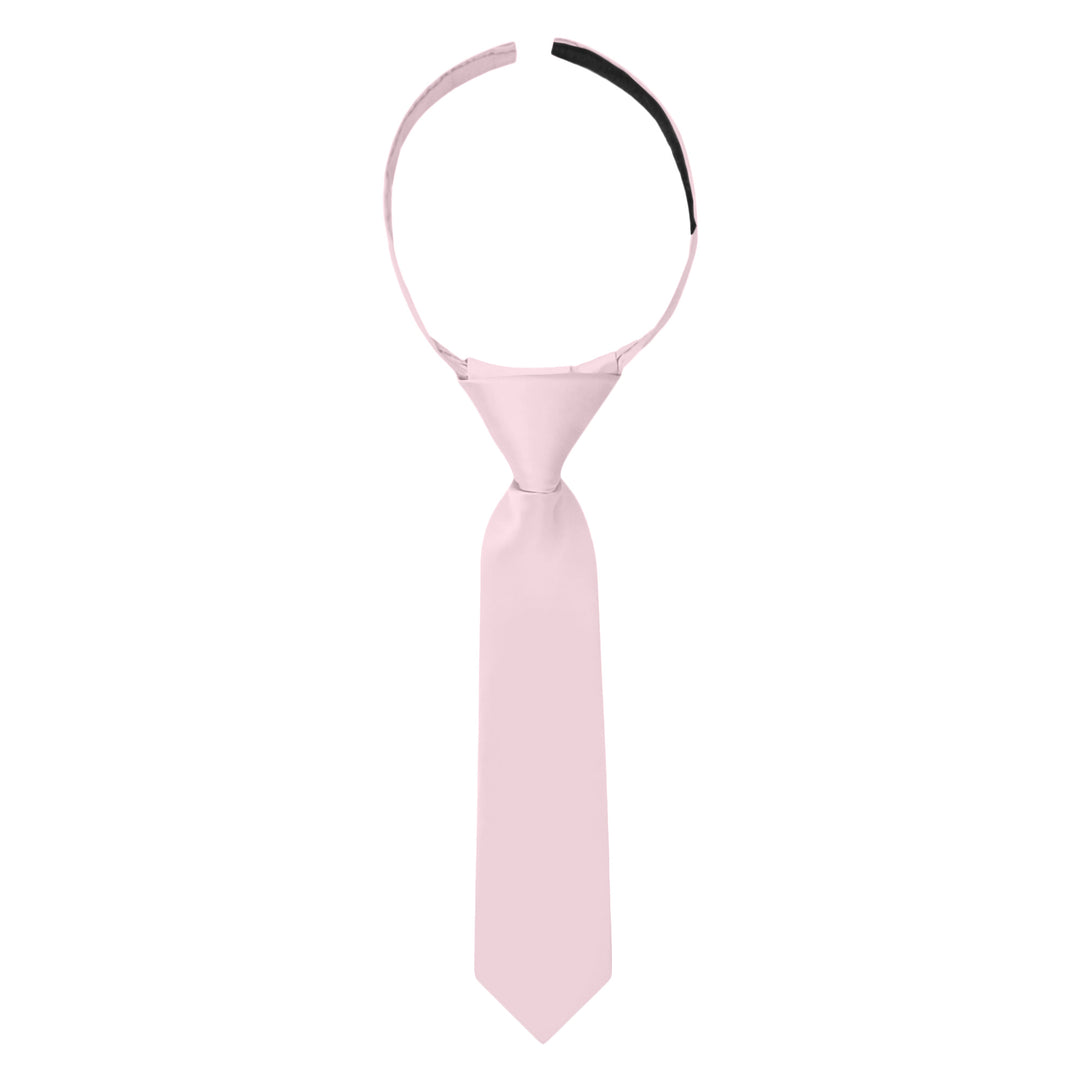 Baby's Solid 8" Hook-and-Loop Band Tie - Bridal Pink